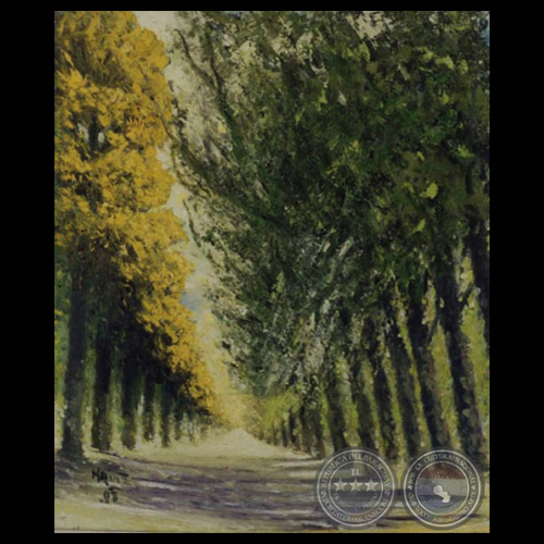 DAMAS DE CALLEJÓN HISTÓRICO, 1991 - ÓLEO DE HÉCTOR RUIZ DÍAZ
